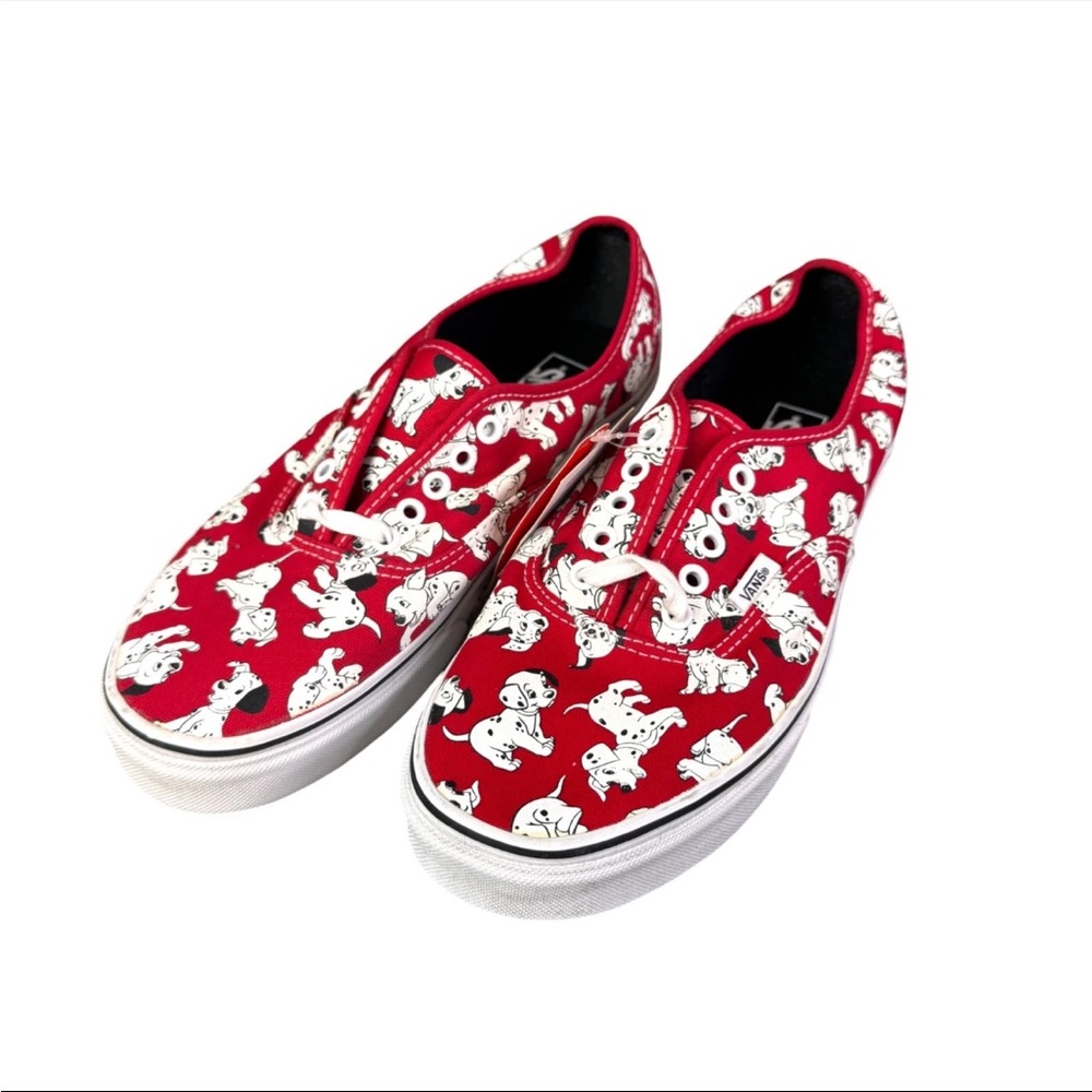 RARE Vans X Disney 101 Dalmations Sneakers White Red Men Size 10 Men New - Picture 1 of 12